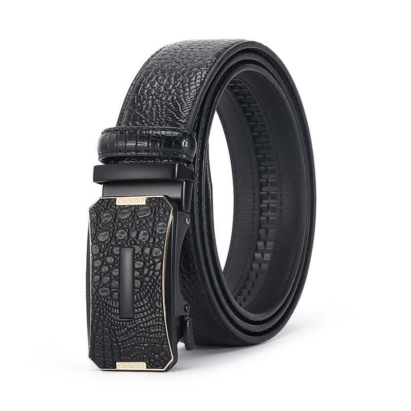 Men's Luxury Crocodile Skin Pattern Leather Belt