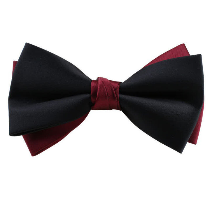 Men's Asymmetrical Two Tone Bow Tie