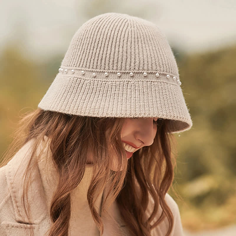 Women's Holiday Vacation Pearl Bucket Hat