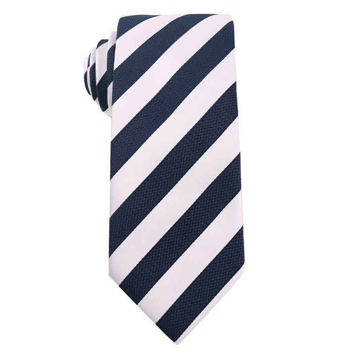 Men's Marine Blue Series Office Necktie - Single-stripe - image 7