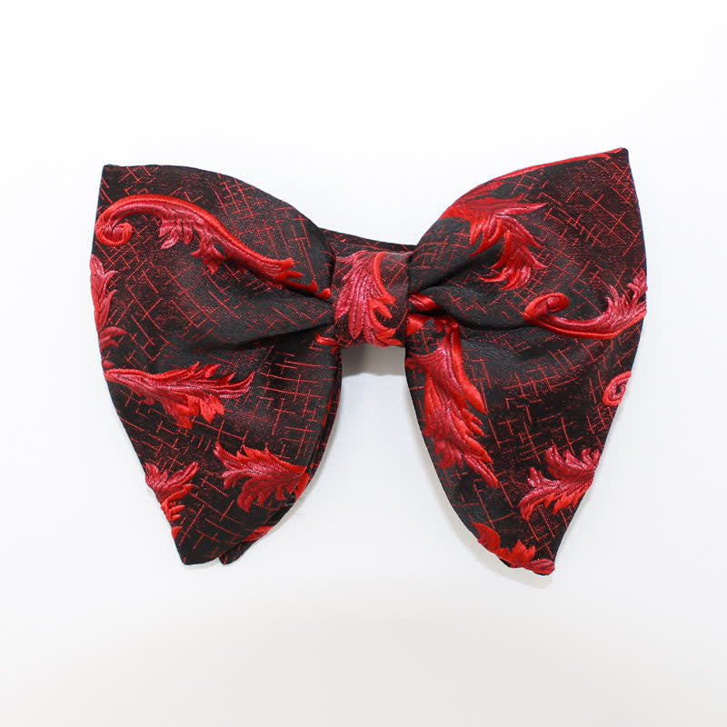 Men's Flame Floral Oversized Pointed Bow Tie