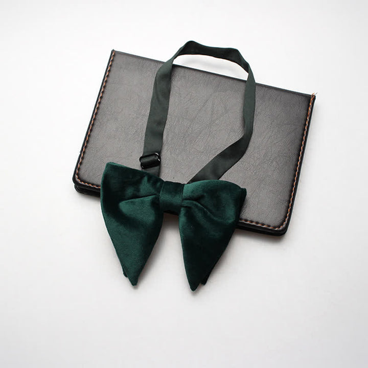 Men's Velvet Oversized Pointed Wedding Bow Tie