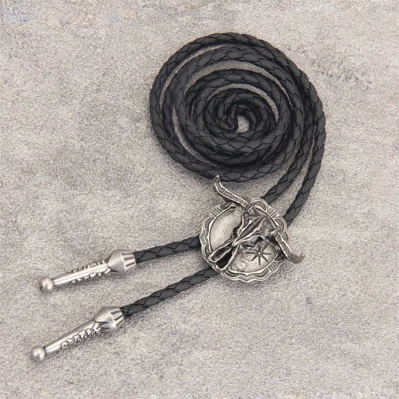 Wild Western Rodeo Bull Head Bolo Tie