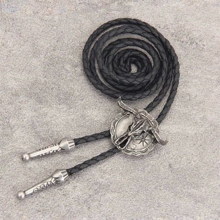 Wild Western Rodeo Bull Head Bolo Tie