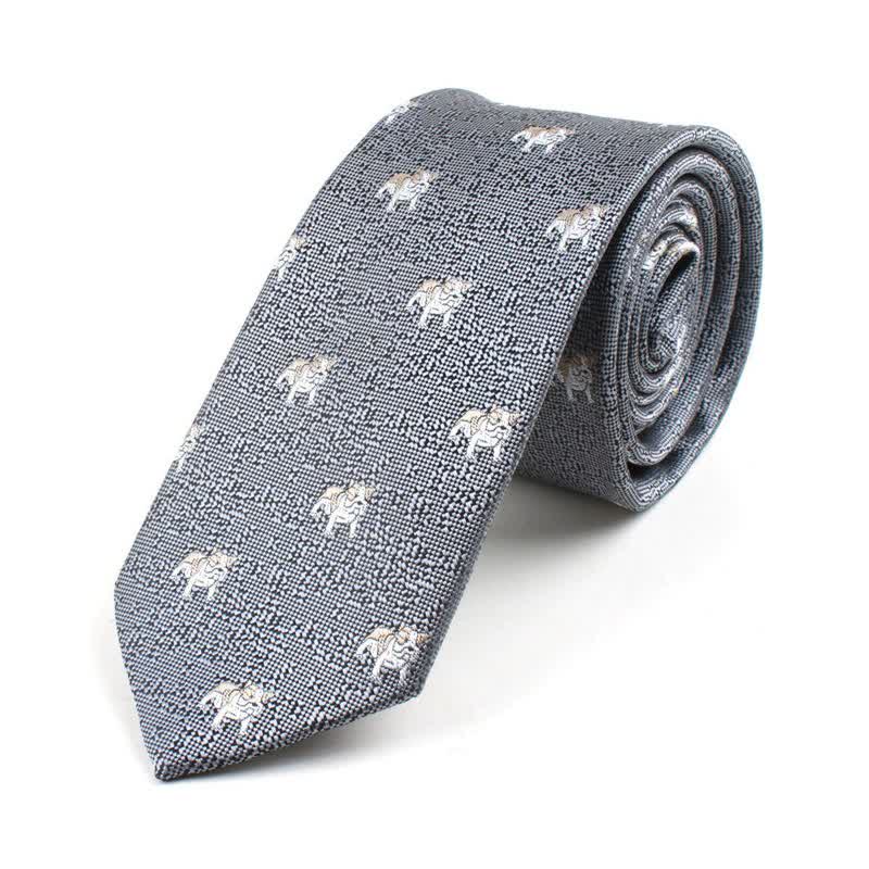 Men's Cute Cartoon Motifs Necktie - Gary Pug - image 7