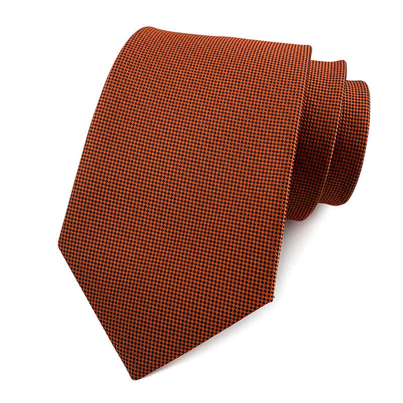 Men's Simple Solid Color Skinny Necktie - Rusty - image 15