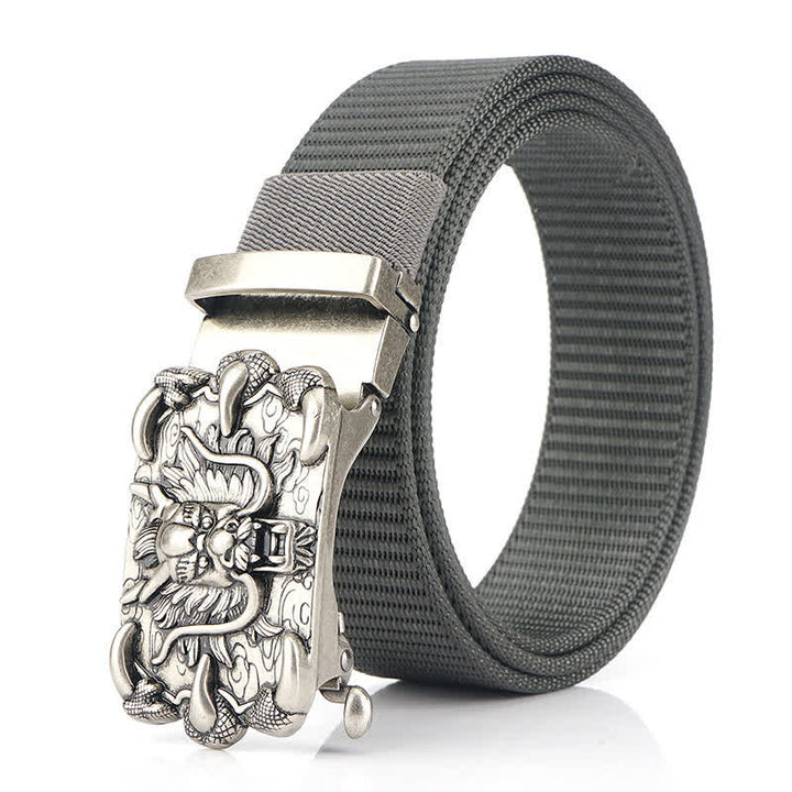 Men's Casual Dragon Decor Nylon Belt