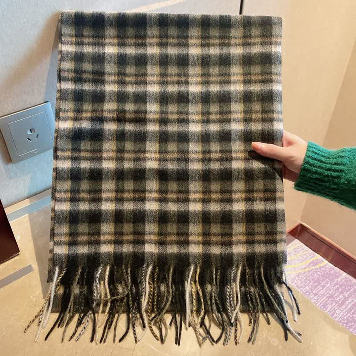 Unisex British Street Style Scotland Tartan Scarf