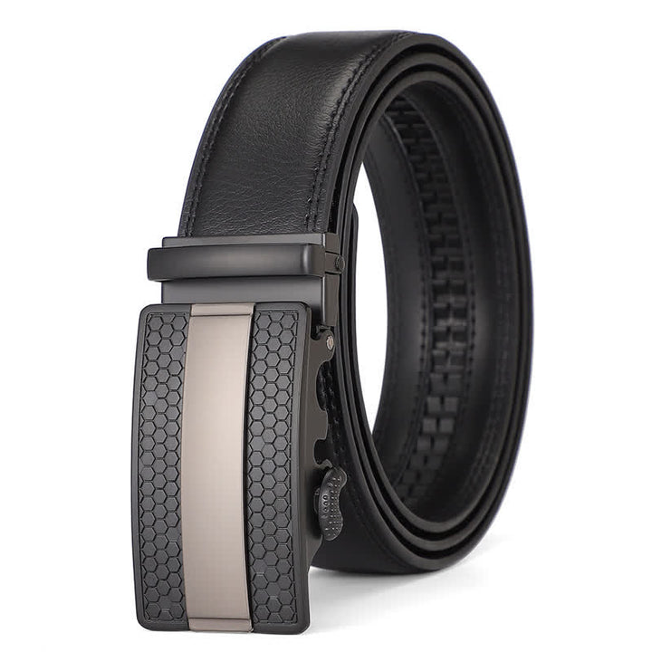 Men's Classy Sliding Buckle Ratchet Leather Belt