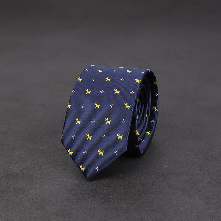 Men's Puppy Navy Evening Necktie