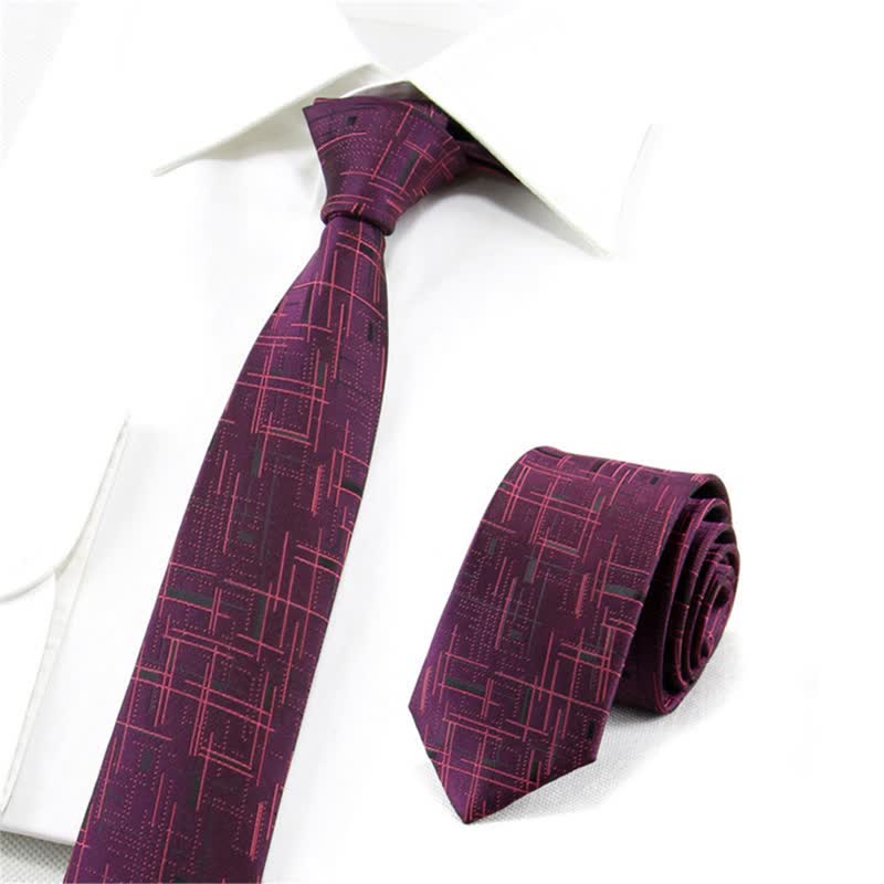 Men's Cool Modern Dazzeling Line Slim Necktie