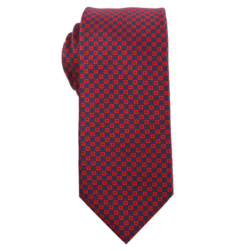 Men's Energetic Red Black Series Striped Necktie