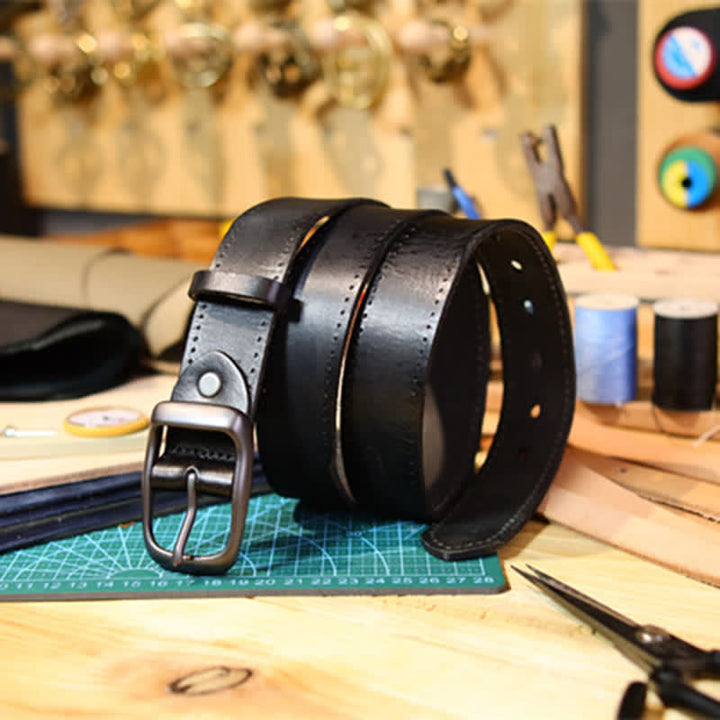 Men's Western Distressed Style Leather Belt - image 10