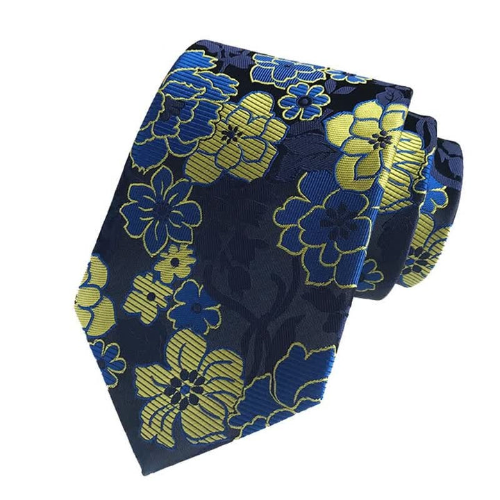 3Pcs Men's Blooming Flowery Necktie Set