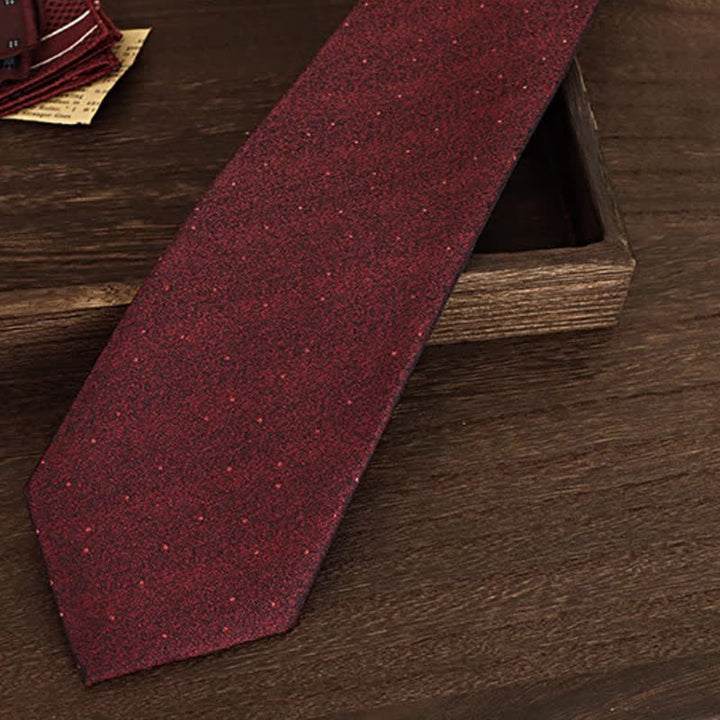 Men's Burgundy Little Dots Necktie