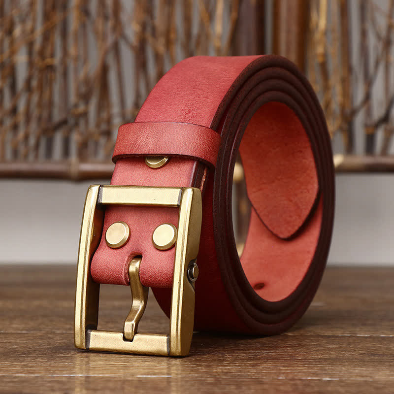 Men's Stud Detail Tough Guy Leather Belt