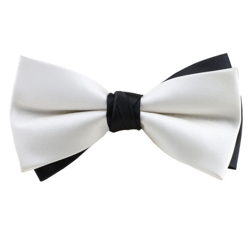 Men's Asymmetrical Two Tone Bow Tie