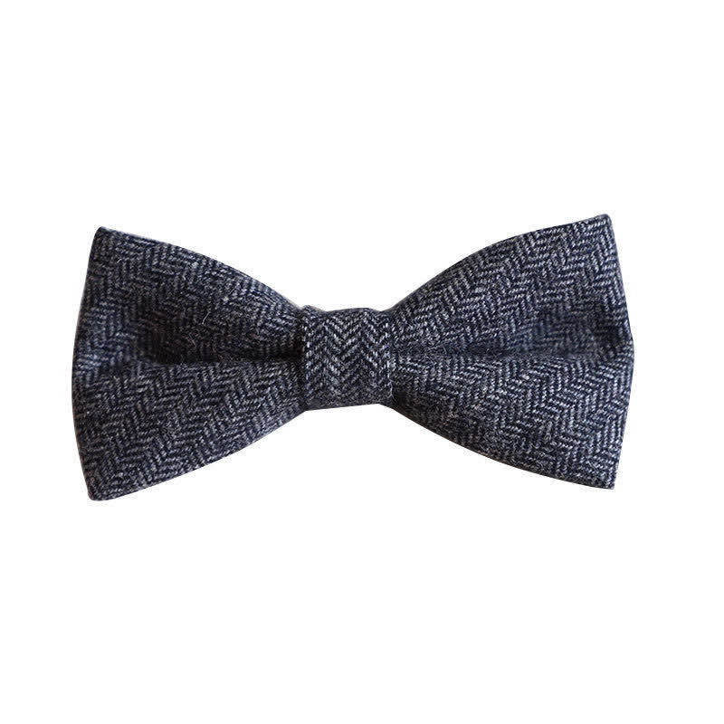 Men's Simple Tweed Wool Blend Bow Tie