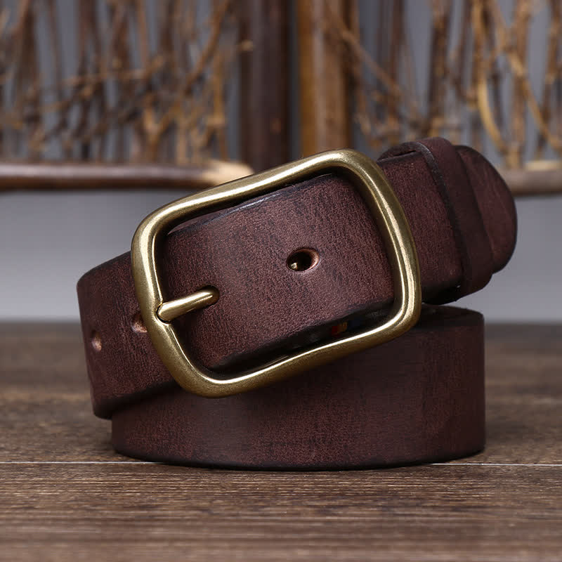 Men's Vintage Thicken Pure Cowhide Leather Belt