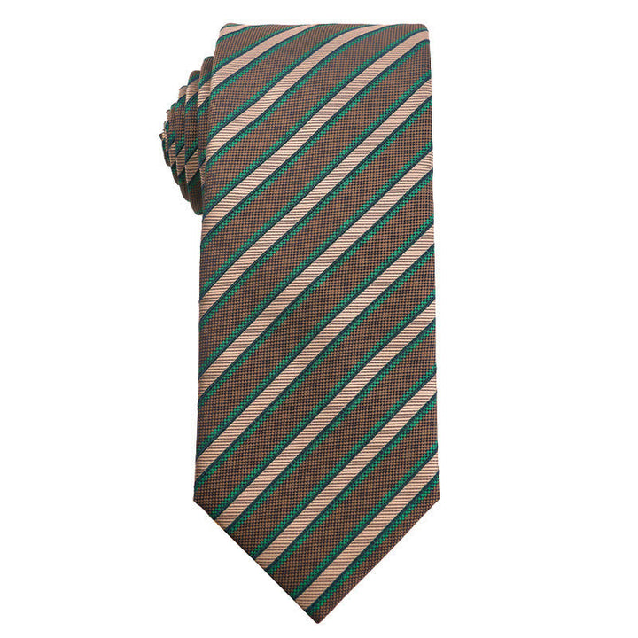 Men's Fresh Green & Yellow Series Necktie - Narrow Stripes - image 9