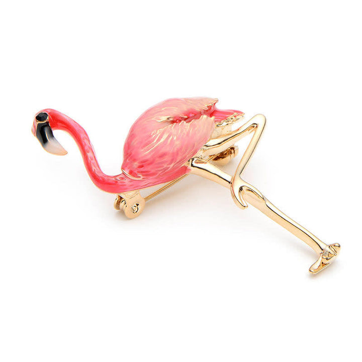 Women's Exotic Enamel Flamingo Brooch