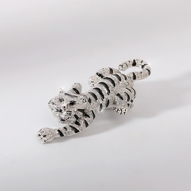 Men's Sultry Climbing Tiger Brooch