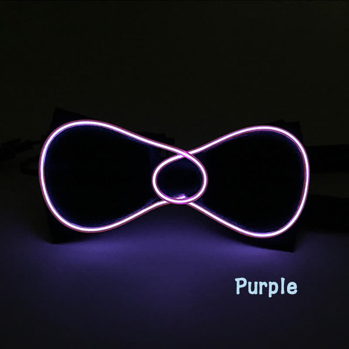 Flashing Round LED Glowing Bow Tie