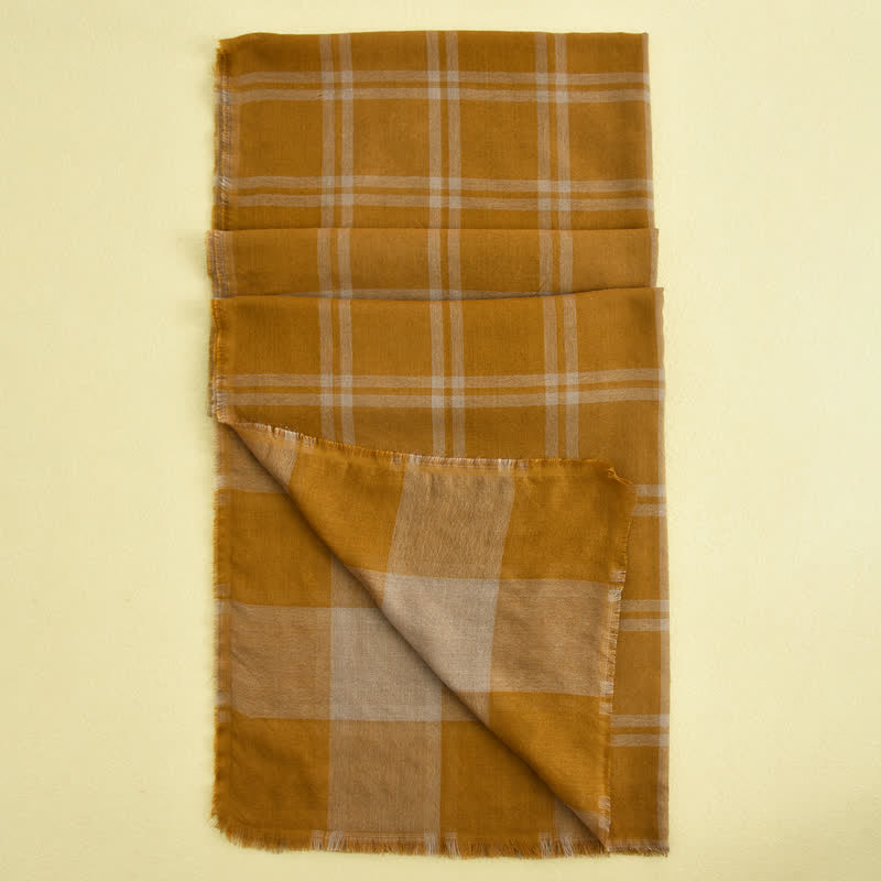 Men's Causal British Style Plaid Scarf