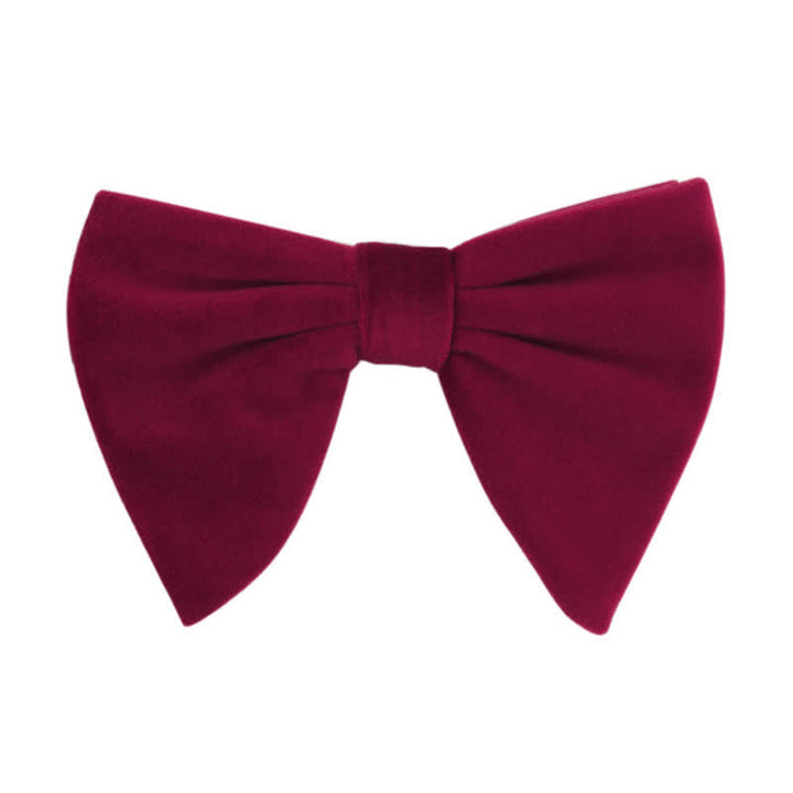 Men's Gentleman Oversize Droopy Velvet Bow Tie