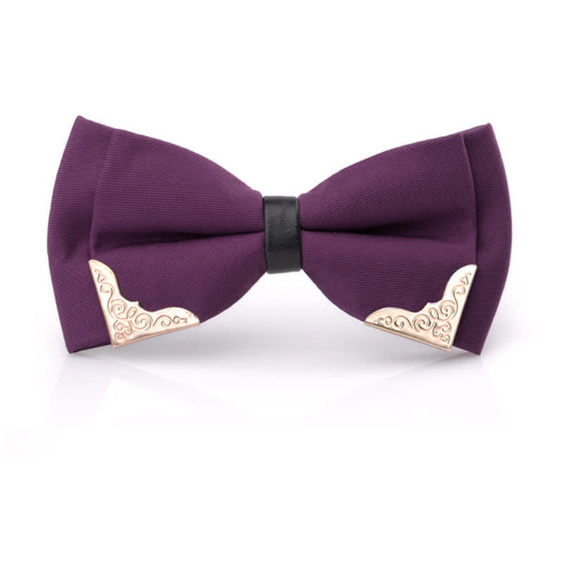 Men's Classic Metal Gold Bow Tie