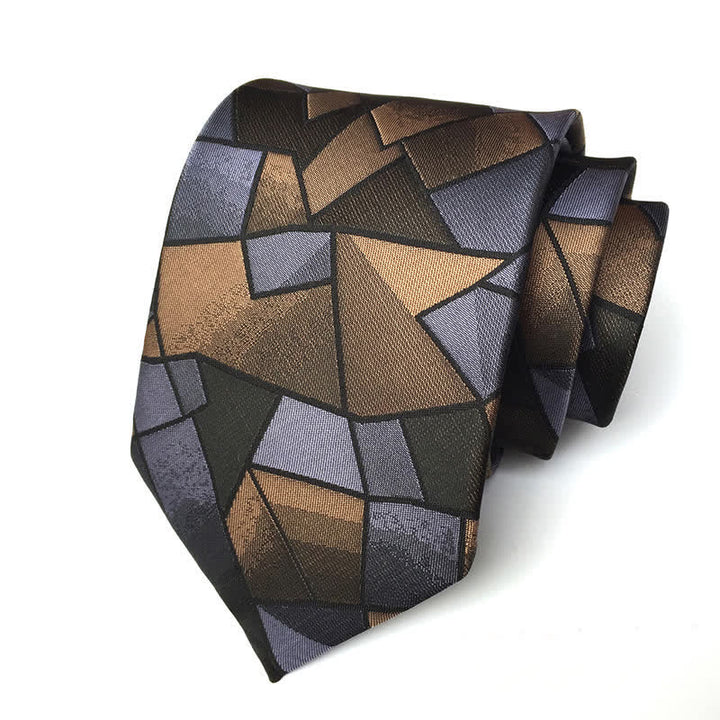 Men's Artistic Geometric Abstract Necktie - Rock - image 0