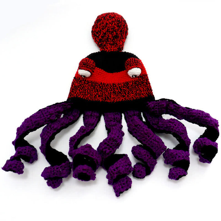 Novelty Octopus Tentacles Big Eyeball Knitted Hat