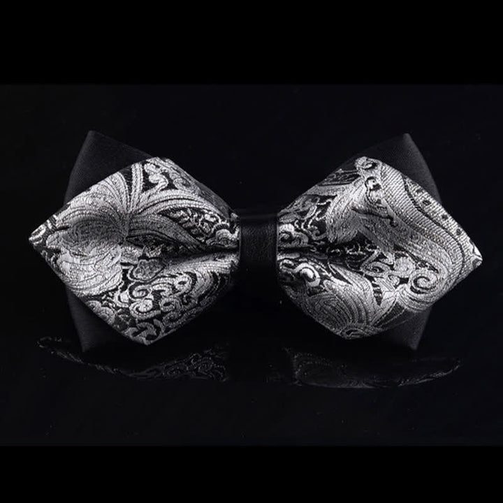 Men's Bright Floral Pointy Bow Tie