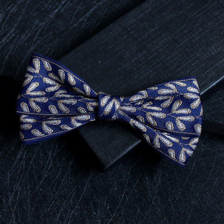 Men's Abstract Pattern Double Layers Bow Tie