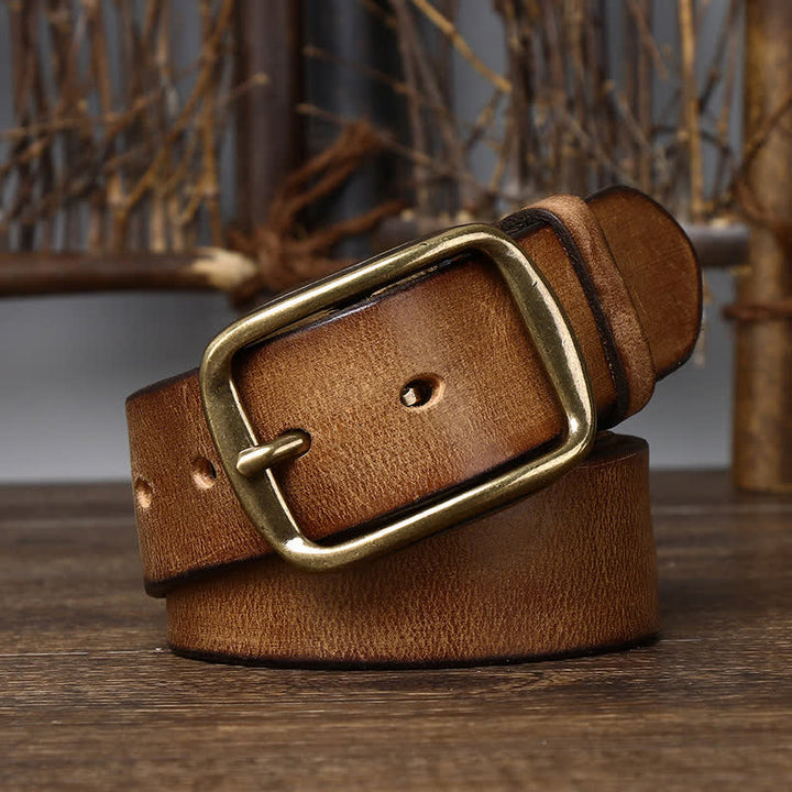 Men's Chic Distressed Cracked Leather Belt