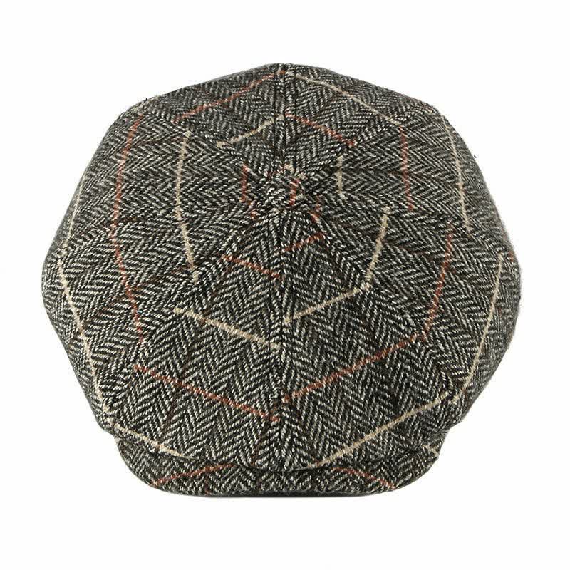 British Plaid Octagonal Cabbie Beret Cap