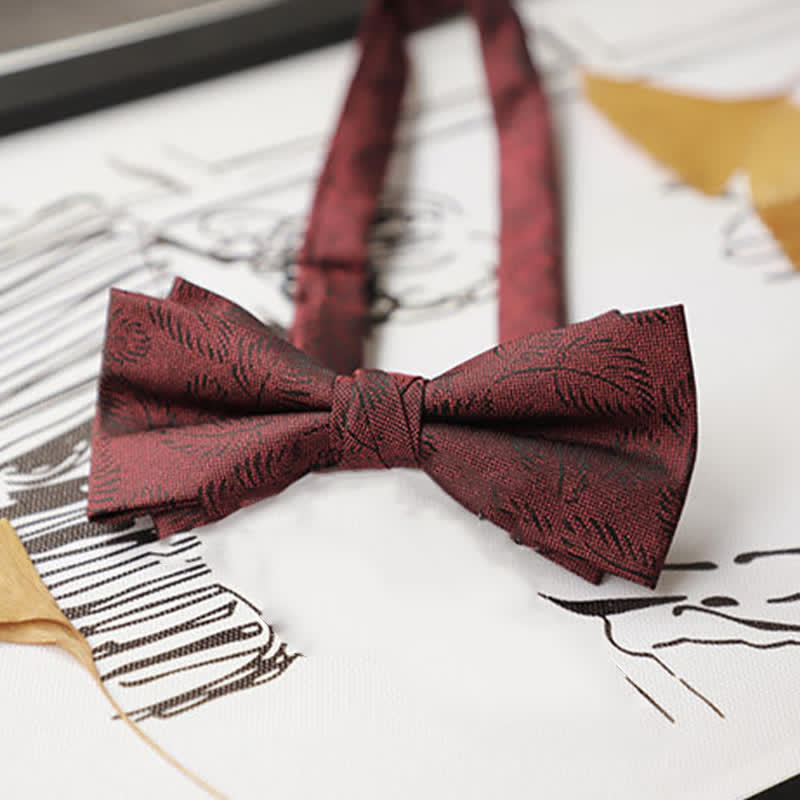 Men's Burgundy Series Gentleman Bow Tie