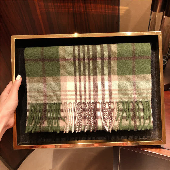 Unisex Lamb Edinburgh Big Warm Plaid Scarf - #5 - image 11
