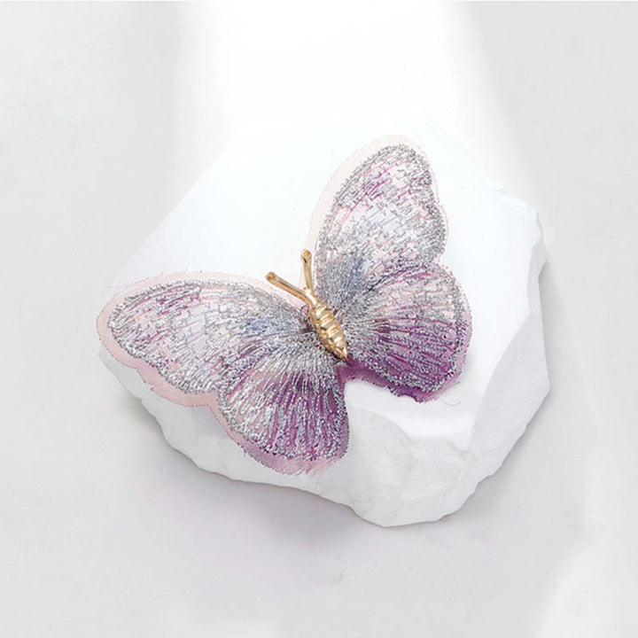 Women's Dreamy Embroidery Butterfly Brooch