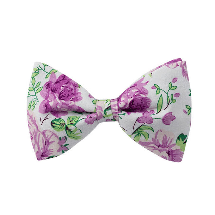 Men's Graphic Floral Wedding Bow Tie