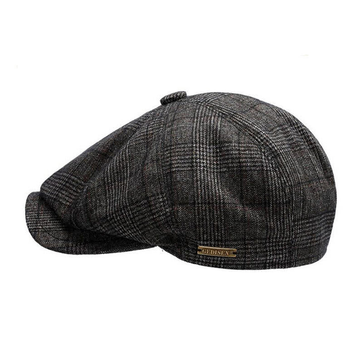 Classic Newsboy Flat Cap with Earflap Beret