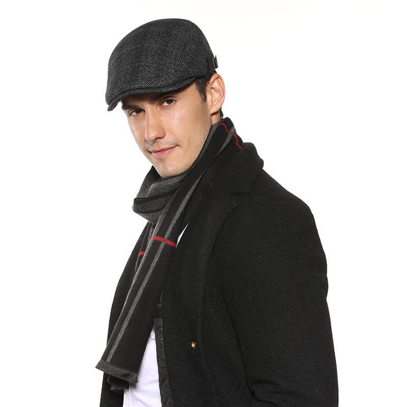 Artist Polar Fleece Plaid Flat Cap Beret - image 2