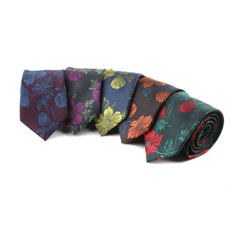 Men's Novelty Flower with Stem Necktie