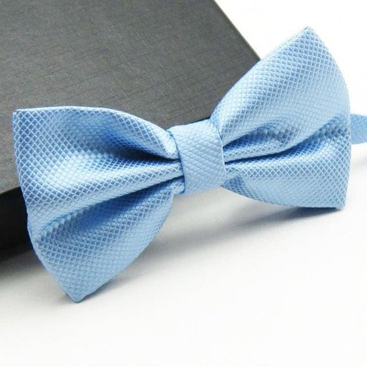 Men's Micro-checked Basic Color Bow Tie