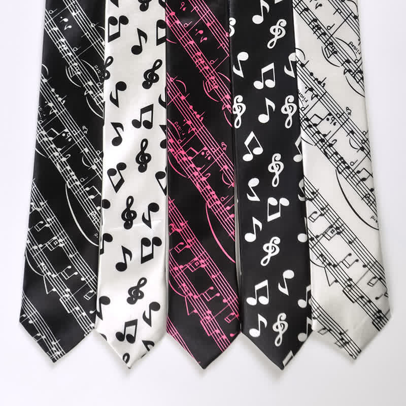 Men's Personality Piano Music Note Necktie - image 0