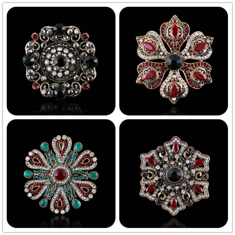 Women's Baroque Palace Crystal Brooch