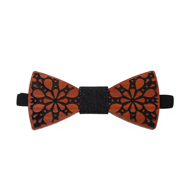 Men's Majestic Floral Wooden Bow Tie