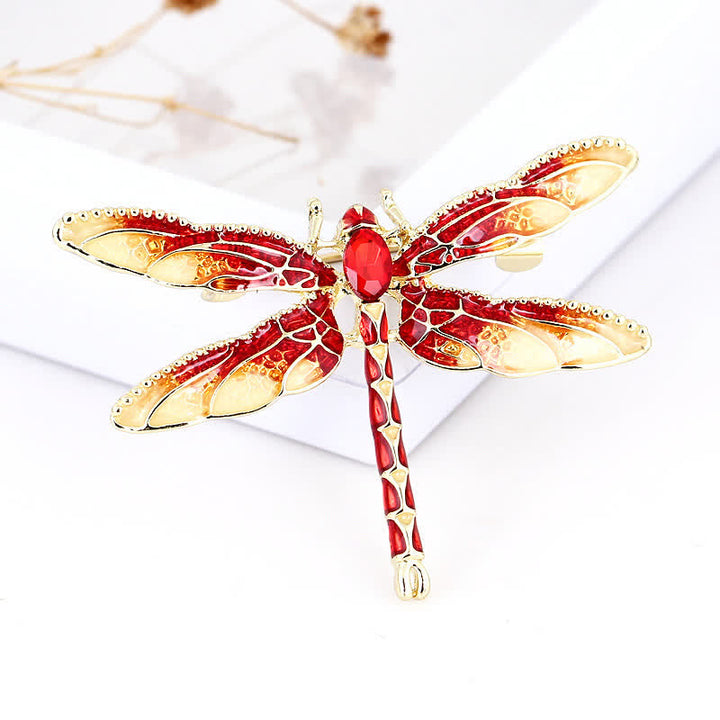 Women's Pretty Enamel Dragonfly Brooch