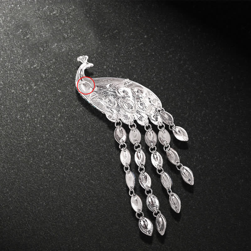 Women's Grazioso Peacock Fringe Brooch