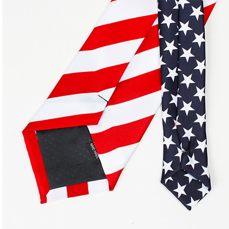 Men's Flag Stars & Stripes Necktie